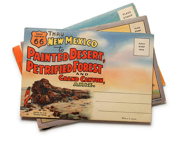 Vintage Painted Desert & Petrified Forest Postcard~ View book Souvenir of Arizona ~ Southwestern Colorized photo book