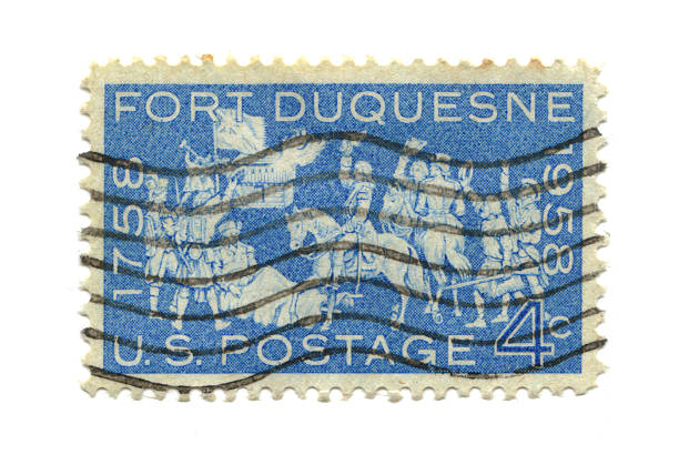 Old postage stamp from USA 4 cent stock photo