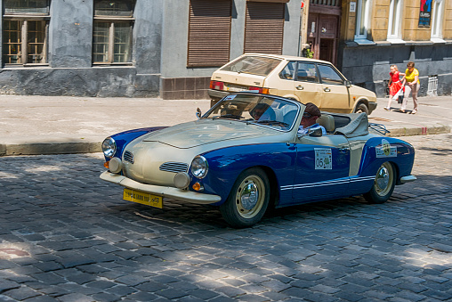 Old Retro Car Volkswagen Karmann Chia Taking Participation In Race Leopolis Grand Prix 2017 Stock Photo Download Image Now Istock