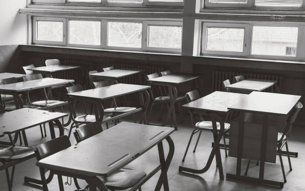 Old School Classroom stock photo