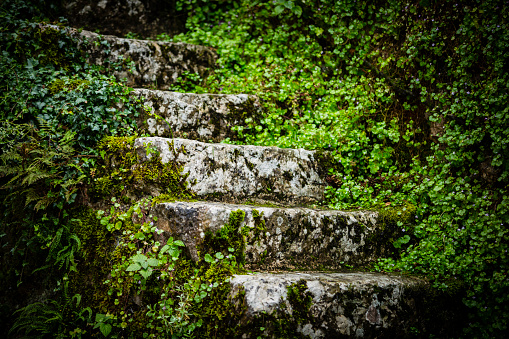 old stairs in Hallstatt, Austria