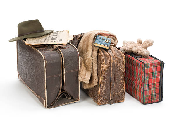 old suitcases - teddy ray stok fotoğraflar ve resimler