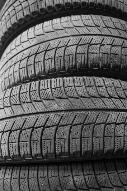 old tires used worn for recycling waste management industry disposal