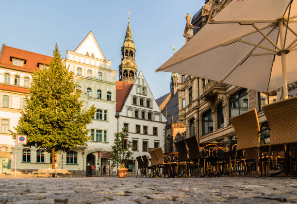 Old Town from Zwickau in East Germany stock photo