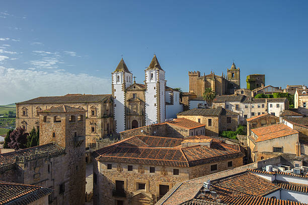 Old town of Caceras, Spain stock photo