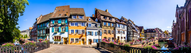 old town of colmar in france famous old town with historic halftimbered facades in colmar - france colmar stock pictures, royalty-free photos & images