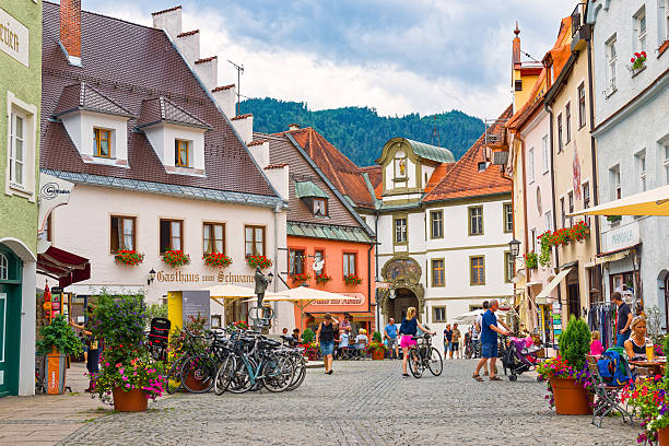 Old town of Fussen stock photo