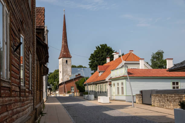 Old town of Rakvere, Estonia stock photo