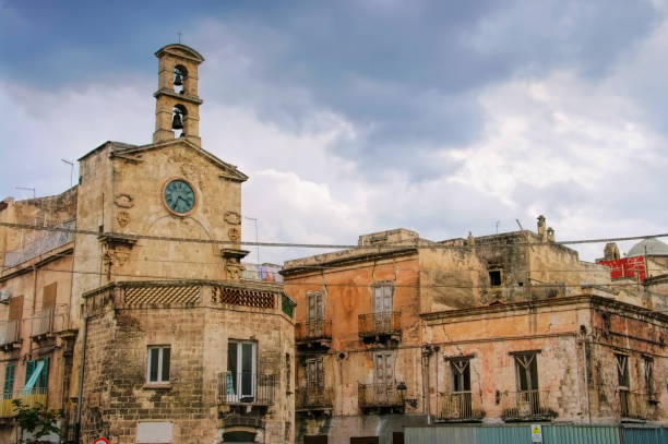 old town Taranto in Apulia, Italy stock photo