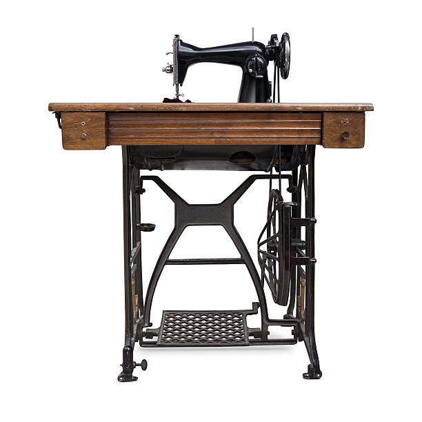 Old Treadle Sewing Machine stock photo