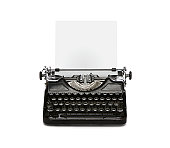 istock Old typewriter with copy space 147873072