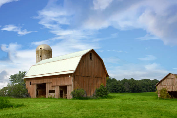 Old Weathered Barn-Grant County,Indiana stock photo