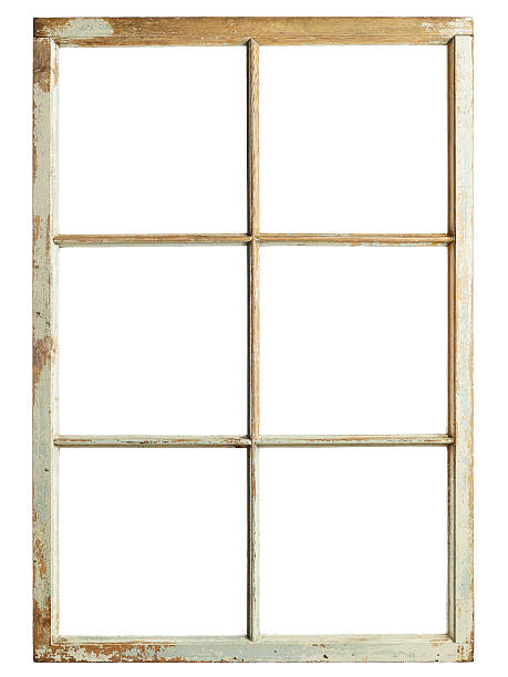 Old window frame Old window frame, six square glazing, isolated image window frame stock pictures, royalty-free photos & images