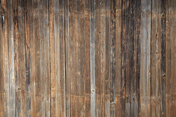 Old Wooden Fence Background stock photo