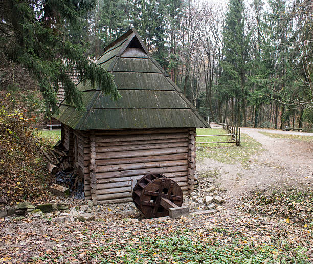 old wooden house, park shevchenko, ukraine, lviv - shevchenko 個照片及圖片檔