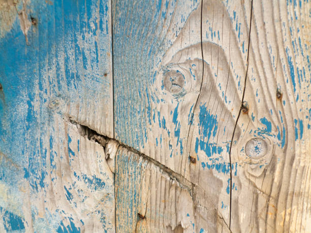 Old worn wood texture on exterior wall. stock photo