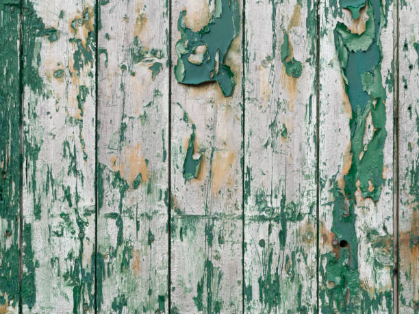 Old worn wood texture on exterior wall. stock photo