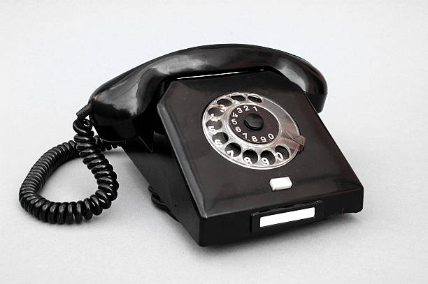 oldschool telephone stock photo