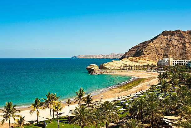 Oman coast landscape Beautiful view of oman coast landscape oman stock pictures, royalty-free photos & images