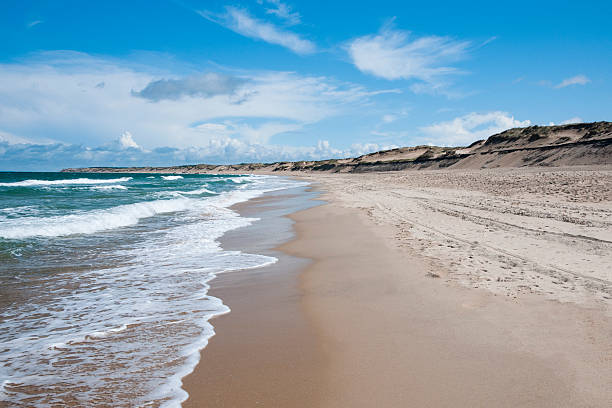 On Atlantic coastline in France Beach in Aquitaine, on  Atlantic coastline in France  atlantic ocean stock pictures, royalty-free photos & images