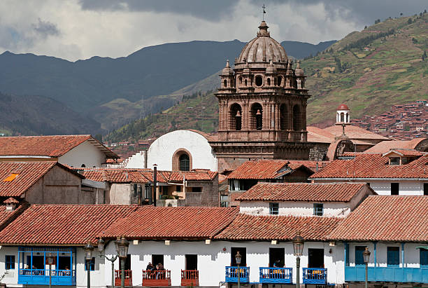 On the Main square in Cuzco stock photo