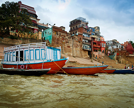 On the river Ganges in Varanasi