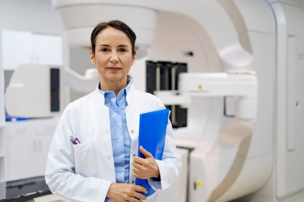 Oncologist Female Doctor Portrait stock photo