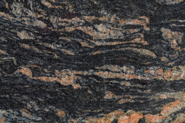 One black and pink marble slab stock photo