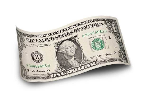 One dollar bill stock photo