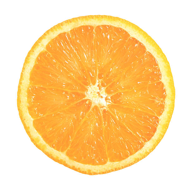 one half of orange stock photo