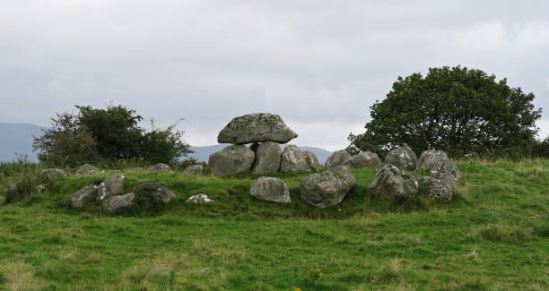 one of many tombs in Carrowmore Megalithic Cemetery in the northwest Ireland stock photo