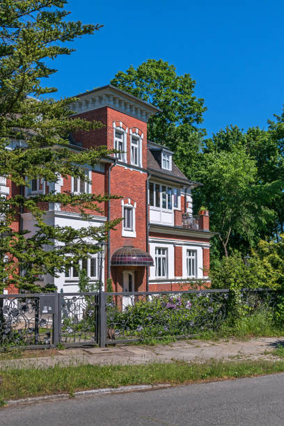 One of the few preserved villas in the settlement Schlachtensee in Berlin, Germany stock photo