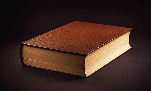 One Old Brown Book stock photo