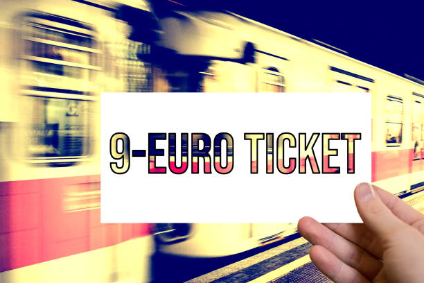 One train and 9 Euro ticket in Germany stock photo