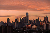 istock One WTC and the buildings of lower Manhattan at Sunset 1355092051