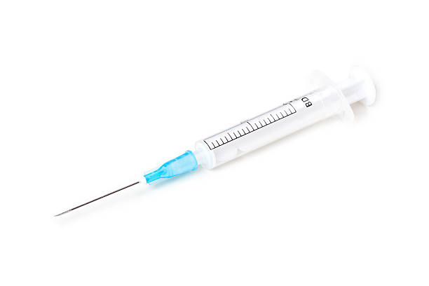 One-time syringe One-time syringe closeup on white background mephedrone stock pictures, royalty-free photos & images