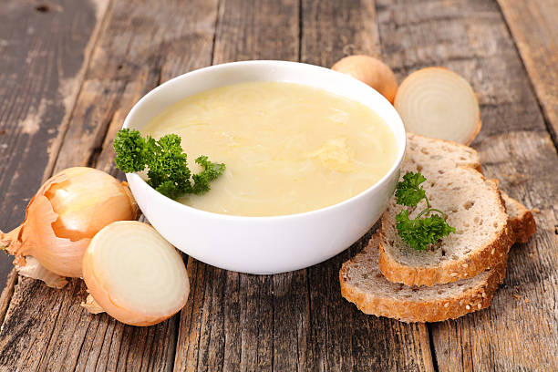 onion soup stock photo