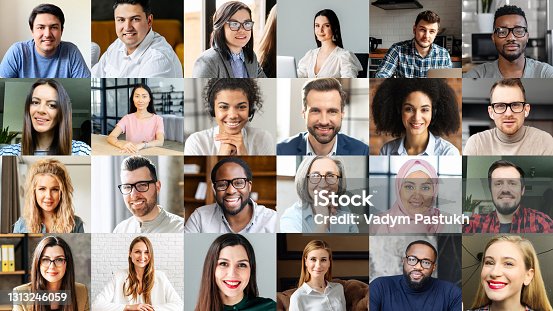 istock Online conference of diverse employees on the screen 1313246059