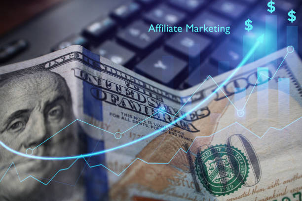 Online Income Through Affiliate Marketing stock photo