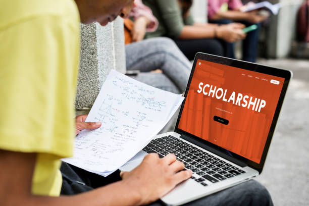 Online scholarship Online scholarship scholarships stock pictures, royalty-free photos & images