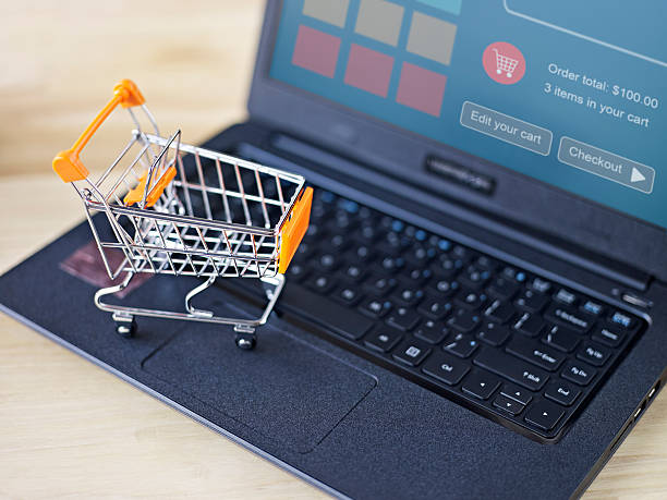 online shopping concept stock photo
