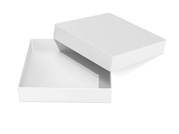 Open blank gift box stock photo