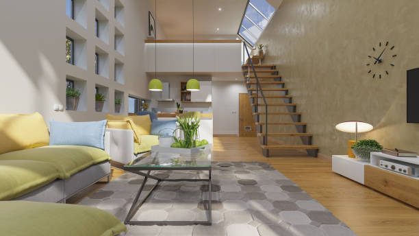 Open Plan House Design With A Mezzanine In Broad Daylight