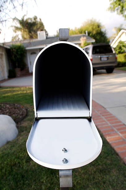 Opened Empty Mailbox stock photo