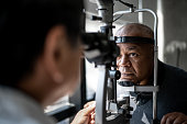 istock Ophthalmologist examining patient's eyes 1343839248