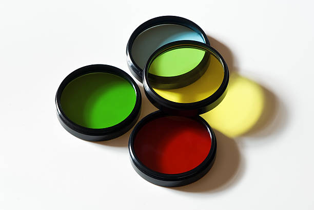 Optical photographic color filters stock photo