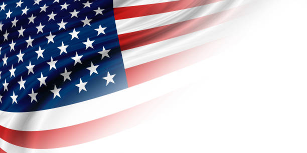 kopya alanı ile abd veya amerika bayrak arka plan - american flag stok fotoğraflar ve resimler