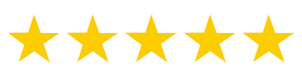 5 of vijf sterren teken symbool op witte achtergrond. illustratie. feedback over de beoordeling van de kwaliteitsservice. de beste keuze. - luxe hotel stockfoto's en -beelden