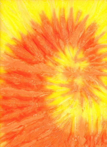Orange and Yellow  Dye Swirl Background Pattern or Texture stock photo