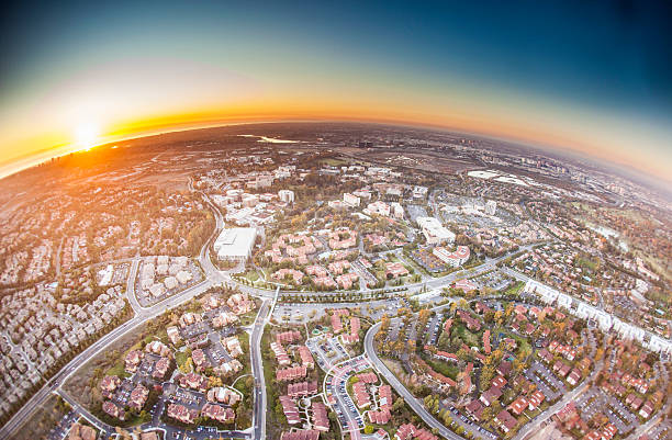 Orange County, California Orange County, California fish eye lens stock pictures, royalty-free photos & images